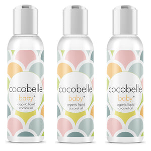 3x Cocobelle Baby Premium Organic Liquid Coconut Oil