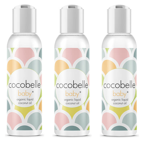 3x Cocobelle Baby Premium Organic Liquid Coconut Oil