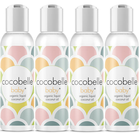 4x Cocobelle Baby Premium Organic Liquid Coconut Oil